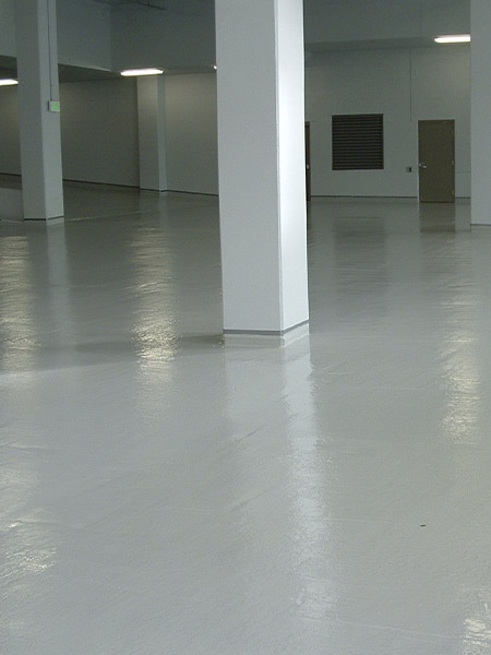Finished floors by DC Byers. An epoxy flooring in a commercial space using an industrial epoxy flooring solution.