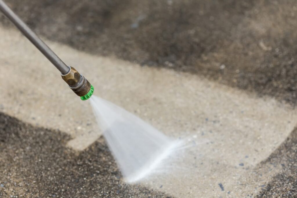 Pressure washing is one of the most effective method for removing concrete stains.