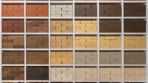 Different kinds of Bricks, on a shelf.