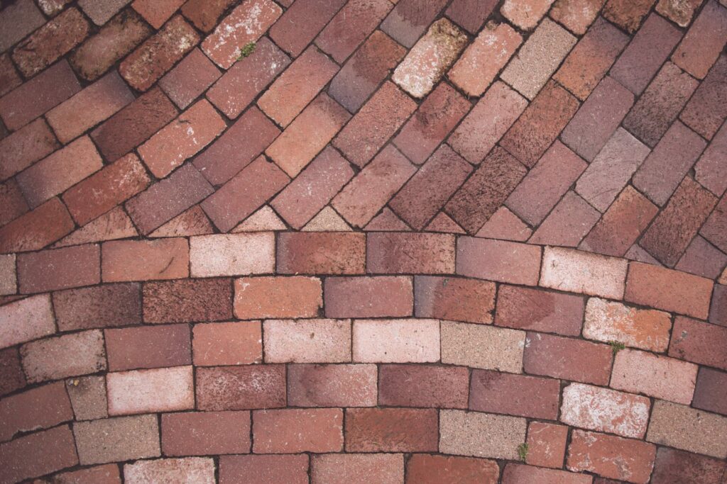A closeup shot of brickwork.