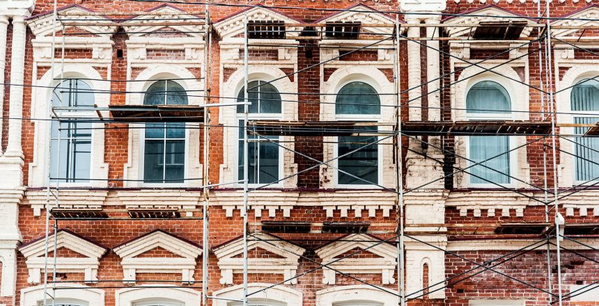 Masonry restoration projects like the one showm can revitalize old buildings.